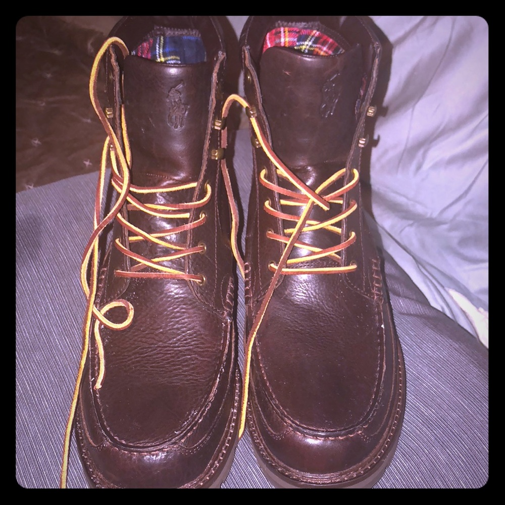 Raulph Lauren Polo water proof leather boots.